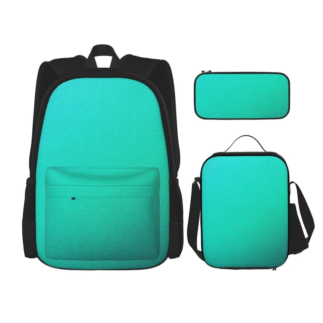 Fotbe Turquoise Light Blue Set Escolar 3 en 1 para Niños - Mochila Duradera con Lonchera Aislante y Estuche para Lápices - Mochila Escolar para Niños y Niñas