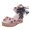 Pink, variant on OAVQHLG3B Women's Ladies Platform Wedges Heel Sandals Fashion Dot Lace-up Shoes Footwear