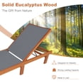 thumbnail image 4 of Gymax Chaise Longue de Patio Chaise Dossier en Bois Massif Inclinable Réglable Mobilier de Terrasse, 4 of 7