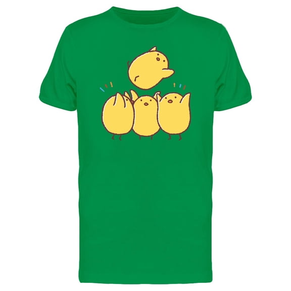 Happy Chickens Celebrating Tee Men's -Image by Shutterstock