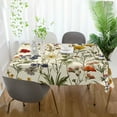 thumbnail image 3 of Yayeee Tablecloths 60" x 60" Rectangle Wrinkle Resistant Party Table Cover, Beige Floral, 3 of 8