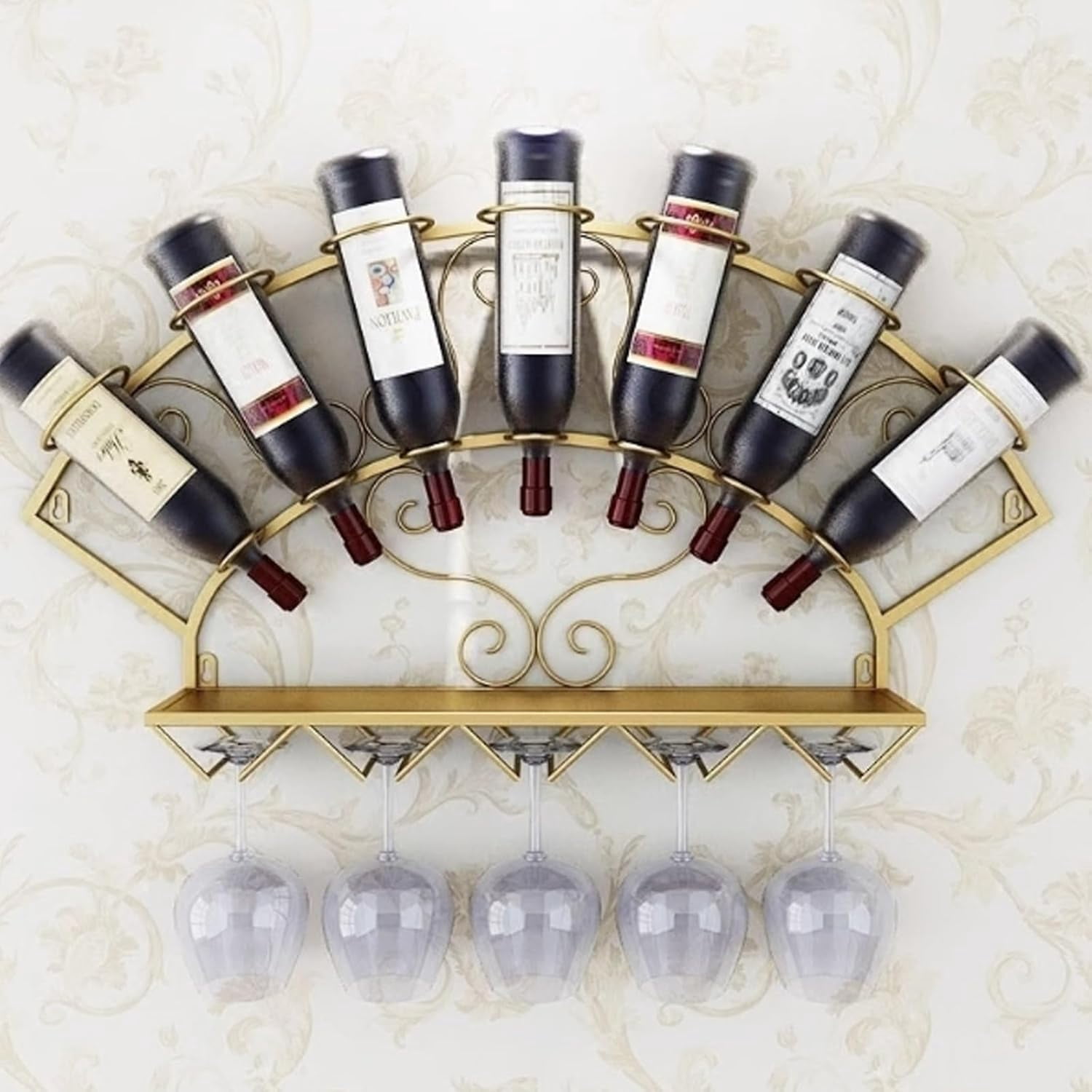 Wall Rack Beer Bar Wall Shelves Wine Rack Wall Mounted Bar Shelves for Liquor Bottles ...