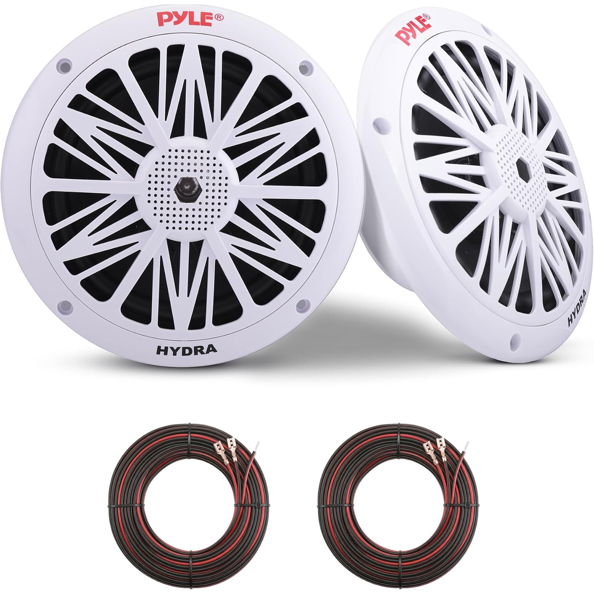 Pyle PLMR62 6.5 Inch 200 Watt Water Resistant Marine Speakers, White (1 Pair)