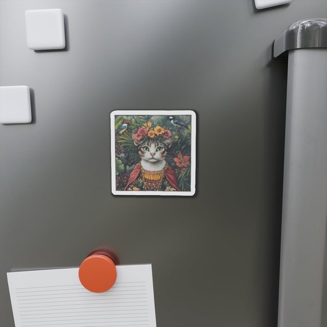 Frida Pawlo Cute Cat Die-Cut Magnets - Cute Kitty Fridge Magnets, Adorable Cat Locker Decor, Pet Lover Kitchen