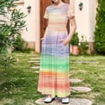 thumbnail image 7 of OGLCCG Girls Summer Maxi Dress Tie Dye Short Sleeve Casual Holiday A Line Flowy Long Dress Loose Boho Beach Dress with Pockets 4-14 Years, 7 of 7
