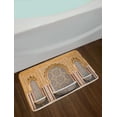 thumbnail image 2 of Moroccan Bath Mat, Typical Moroccan Tiled Fountain in the City of Rabat Near Hassan Tower, Non-Slip Plush Mat Bathroom Kitchen Laundry Room Decor, 29.5 X 17.5 Inches, Apricot Pale Brown, Ambesonne, 2 of 2