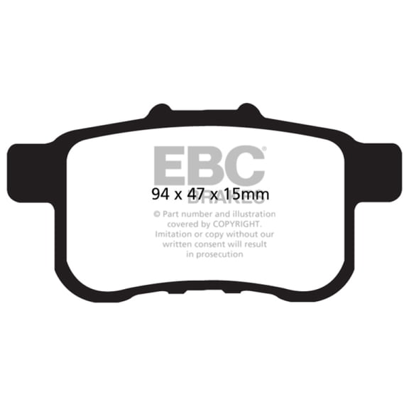 EBC 09-14 Acura TSX 2.4 Redstuff Rear Brake Pads Fits select: 2007-2017 HONDA ACCORD, 2018 HONDA ACCORD HYBRID EXL