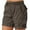 135#Dark Gray, variant on Women's Summer Casual Cargo Shorts Elastic Waist Drawstring Hiking Shorts with Pockets