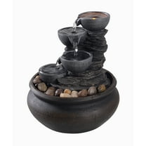 Peaktop - Table top fountain with LED light- Stone Grey