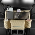 thumbnail image 1 of Auto Seat Middle Box Universal Car Seat Middle Box Hanger Almacenamiento Bolsa PU Cuero, 1 of 5