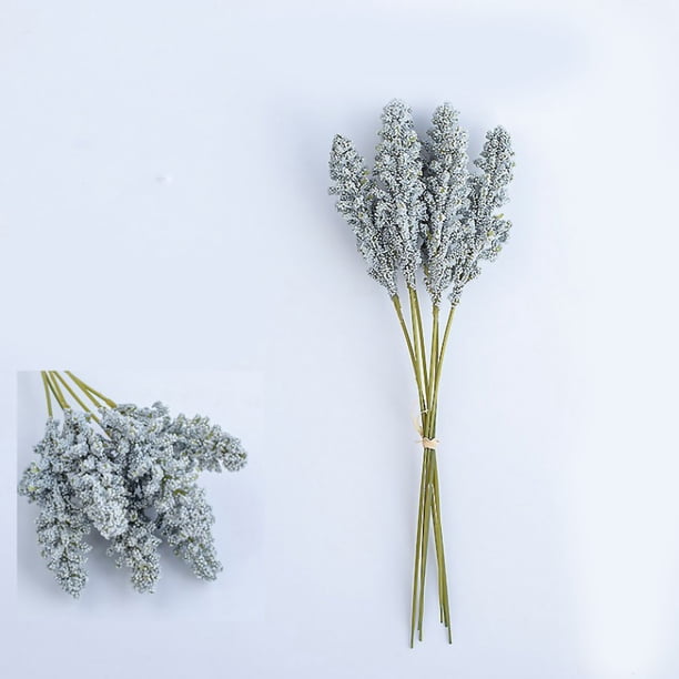 Flores Artificiales BuyWeek 6 Piezas Lavanda Artificial Material de Seda y Plástico