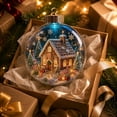 thumbnail image 5 of Clear Christmas Tree Balls 3.15 Inch, Lighted House Scene Ornament, Glowing Acrylic Tree Bulb for Home, Christmas Gift, 5 of 6