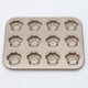 thumbnail image 3 of Injueey Bandeja para hornear Cat Paw Recubrimiento antiadherente Distribución uniforme del calor Bandeja para hornear Resistencia a altas Cocina y Comedor 12 dorado claro, 3 of 6