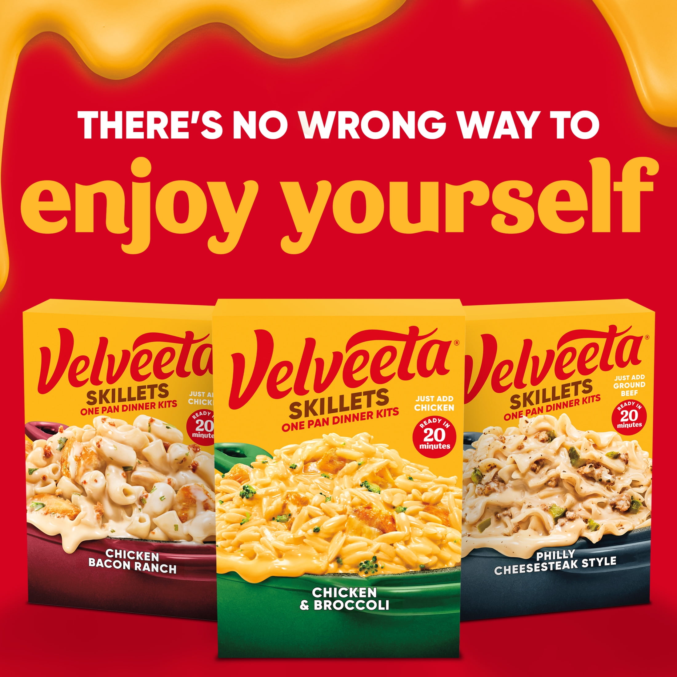 Velveeta Skillets Chicken Pasta Dinner Kit with Broccoli & Orzo, 13.6 oz Box