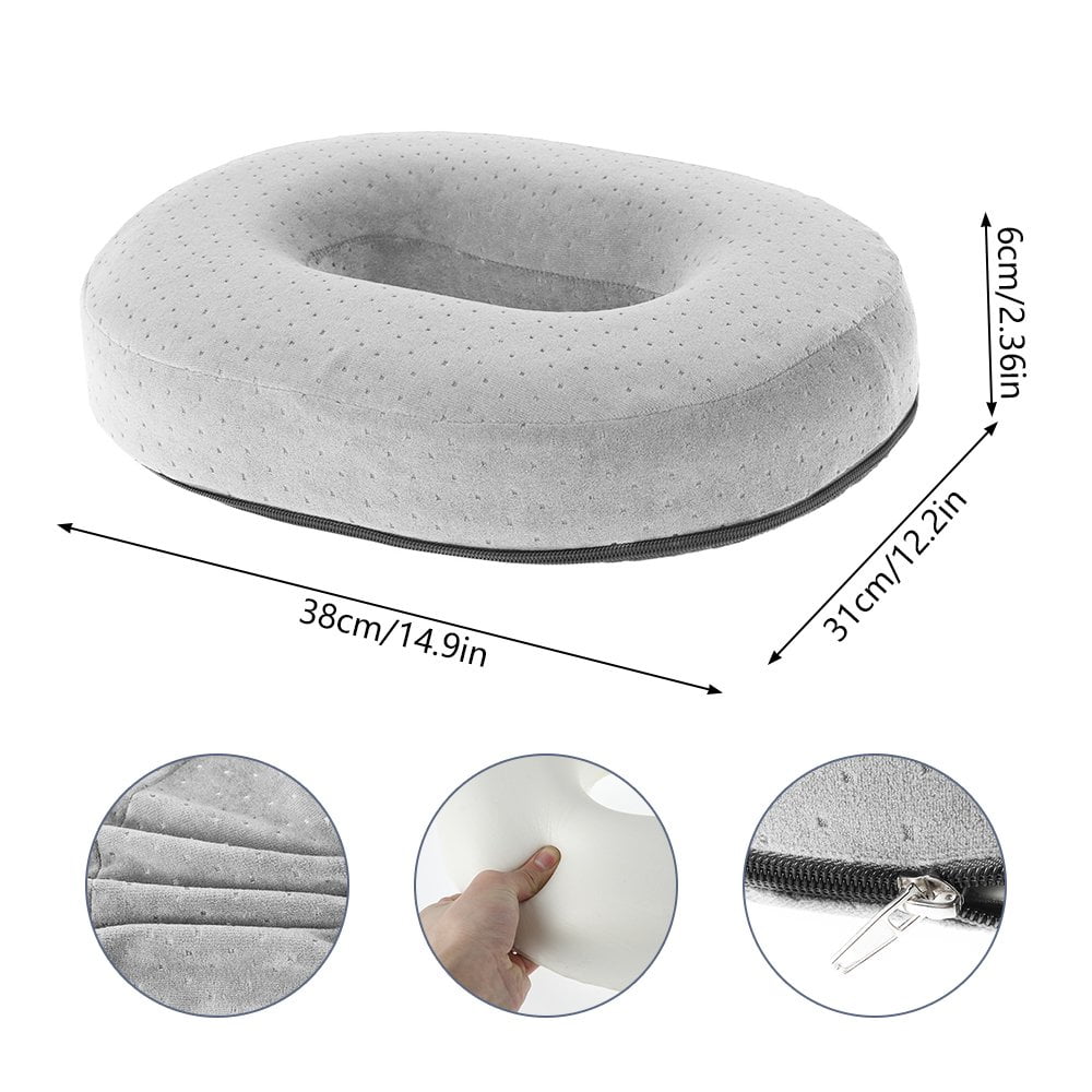 Memory Foam Donut Ring Cushion Donut Pillow Tailbone Hemorrhoid Seat Cushion Orthopedic Pain Relief Doughnut Pillow for Bed Sores Pregnancy Coccyx Sciatica Walmart