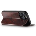 thumbnail image 3 of Feishell for iPhone 15 Plus Case, Wallet Case [Compatible with MagSafe] Magnetic Leather Flip Folio Cover Kickstand and Cash Credit Card Holder Men Women for Apple iPhone 15 Plus,Brown, 3 of 10