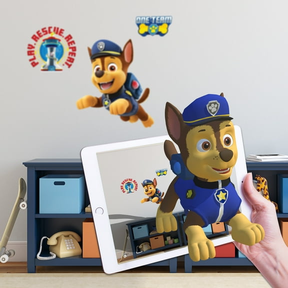 Paw Patrol Chase Wall Decal - Large 14" Vinyl Wall Sticker Bedroom Decorations - Paw Patrol Room Decor Peel and Stick