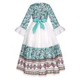 thumbnail image 2 of Jizyo Robe Maxi Abayas Musulmanes pour Filles une Pièce Manches Longues Robe de Prière Islamique Robe Caftan Arabe Vert Clair 110/4Y, 2 of 7