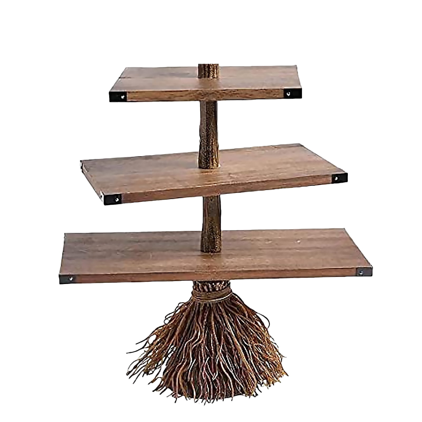 Pumpkin Snack Bowl Stand Halloween Broomstick Snack Stand (Long Table