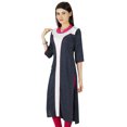 thumbnail image 3 of Bimba Kurta Bleue Kurti Style Chic Contemporain Blouse Indienne Décontractée, 3 of 6