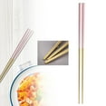 thumbnail image 3 of JWDX Tableware Clearance, 1 Pairs Stainless Chopsticks Reusable Dishwasher Noodles Chopsticks Eating Cooking Dinning Flatware Kitchen Utensils(Gold ), 3 of 8