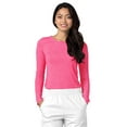 thumbnail image 3 of ADAR UNIFORMS 3 Pack Women's Comfort Long Sleeve T-Shirt/Underscrub Tee - 2903 - Heather Fuchsia - S, 3 of 7