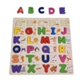 thumbnail image 2 of Rompecabezas del alfabeto de madera con patrón de dibujos animados coloridos, rompecabezas de números del alfabeto preescolar para niños pequeños, nuevo tablero con letras mayúsculas, 2 of 5