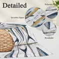 thumbnail image 6 of Retro Fish Coastal Throw Pillow Cover, Pillowcase Protectors with Zipper, Breathable Decorative Lumbar Pillow Case Cover, Vintage Summer Beach Nautical Ocean Pillow Shams for Couch Sofa 12x20Inch, 6 of 8