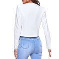thumbnail image 4 of FASHIONWT Women Plus Size Long Sleeve Solid Cardigan Zip Pocket Premium Blazer Suit, 4 of 4