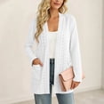 thumbnail image 2 of Ihhxva Women's Loose Fit Knit Cardigan with Pockets Long Sleeve Open Front Sweater Fall Casual Cozy Chic V-Neck Lightweight Layer S-2XL, 2 of 6