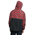 thumbnail image 6 of G-Style USA Men's Plaid Checkered Anorak Windbreaker Jacket JK5008 - Red - Small, 6 of 6