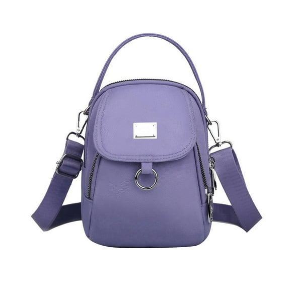 Women's Stylish Crossbody Shoulder Bag Mini Satchel Purse with Three Compartments for Everyday Use
