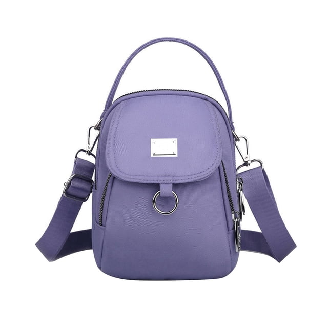 Las mujeres bolsa de hombro de estilo Crossbody Bolsa Satchel lindo bolso de 3 capas Mini bolso para la decoración diaria