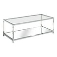 thumbnail image 2 of Furniture of America Ajani Glass Top Coffee Table, Chrome, 2 of 5