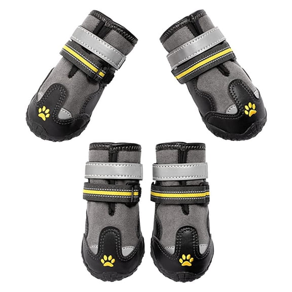 4PCS Water Resistant Pet Shoes NonSlip Dog Footwear Boot For Small to Large Breeds Outdoor Activity Dog Paw Protectors