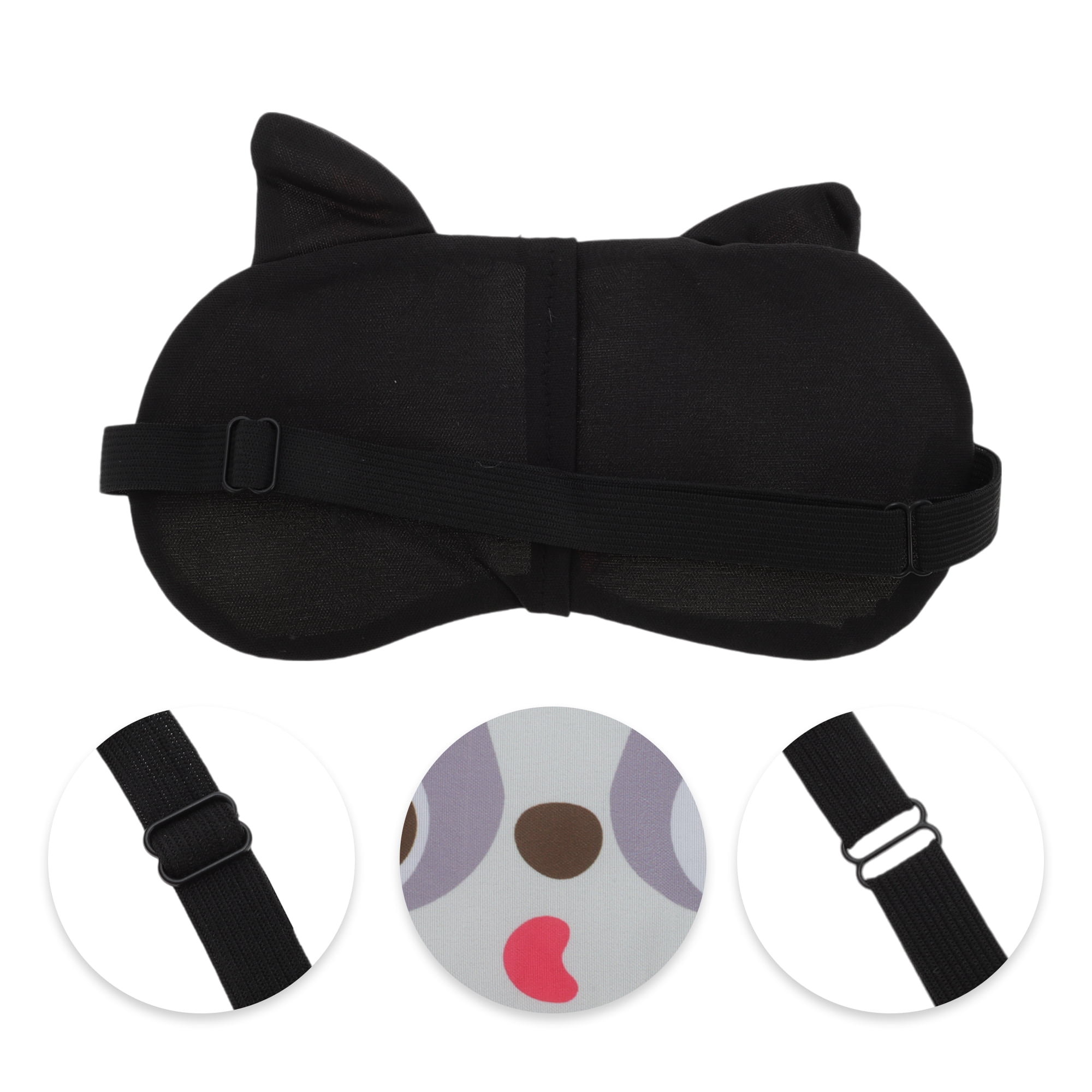 Unique Bargains Portable Husky Sleep Mask with Adjustable Strap Gray