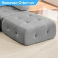thumbnail image 4 of Mixoy Convertible U/L Shaped Modular Sectional Sofa, 6 Seater Couch with Oversized Seat, Free Combination Floor Sofa for Living Room (Light Grey, 6PCS), 4 of 10