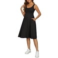 thumbnail image 2 of INSPIRE CHIC Women's Mother's Day Maternity Dresses A-Line Sleeveless Summer Sundress Flare Tank Dress with Pockets S Black, 2 of 6