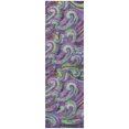 thumbnail image 2 of Addison Rugs Dream Shag Premium Machine Washable Transitional Mosaic Waves Purple Runner Rug, 2'3" x 7'6", 2 of 8