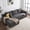 107.8"Gray|L, variant on Gewnee 107" Boneless Couch, Cloud Couch Modular Sectional Sofa, L-Shaped Boneless Couches for Living Room, Deep Seat Sleeper Sofa,Required No Assembly, Black