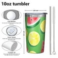 thumbnail image 4 of Watermelon and Lemon 10oz Tumblers Stainless Steel Tumbler with Lid and Straw,Vacuum Insulated Double Wall Travel Tumbler Cups with Cleaning Brush for Coffee, Tea, 4 of 4
