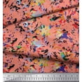 thumbnail image 3 of Soimoi Modal Satin Fabric Multicolor Texture Printed Craft Fabric by The Yard 42 Inch Wide, 3 of 3