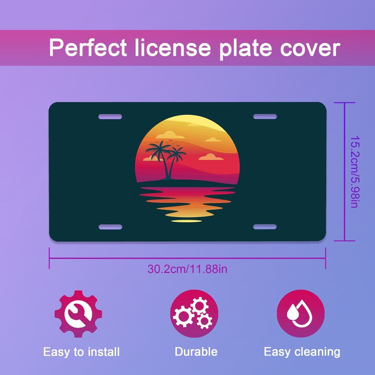 Darwin Fish "Evolve" License Plate Frame - 12x6 Inch Aluminum Novelty Frame For Car, Truck, SUV