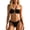 C-Black365, variant on DHFJKG Bikini Sets For Women 2 Piece Swimsuits U-Wire Halter Textured Bathing Suit With Side Tie Thong Bottoms Trendy Beachwear