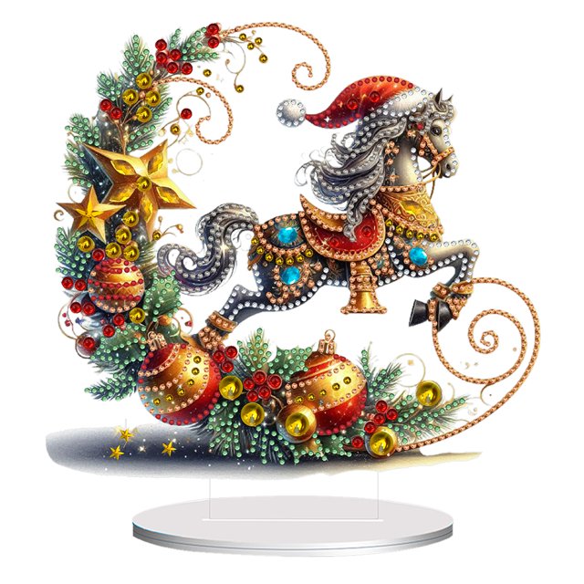 Tema Navidad Formado Especial Acrílico Los Equipos Del Ornamento La Pintura Diamante Sobremesa