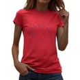 thumbnail image 2 of Vetsdori USA Years Anniversary Shirts for Women American Flag Red White and Blue Pullover Short Sleeve Independence Day,Graphic Summer Fourth of July Casual Womens Shirts Fashion, 2 of 7