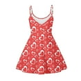 thumbnail image 3 of FKELYI Love Heart Slip Dresses Size XS Comfortable Dating Dresses for Women Knee Length Soft Summer Swing Dress for Valentine's Day, 3 of 5