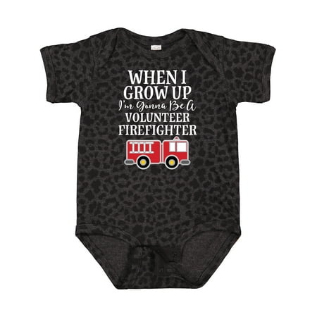 

Inktastic Volunteer Firefighter Childs Fire Truck Gift Baby Boy Bodysuit