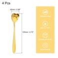 thumbnail image 2 of Uxcell 4Pack 5" Stainless Steel Heart Spoons Coffee Spoon Small Teaspoon, Gold, 2 of 4