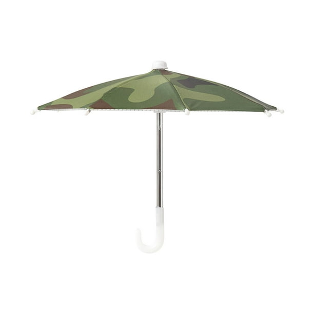 Mini paraguas-solar para móvil | UPF 50+ Protección UV | Poliéster duradero, armazón metálico, soporte para ventosa | 27 cm de diámetro | Soporte Mono, Escudo de Lluvia y Sol | Accesorio único de